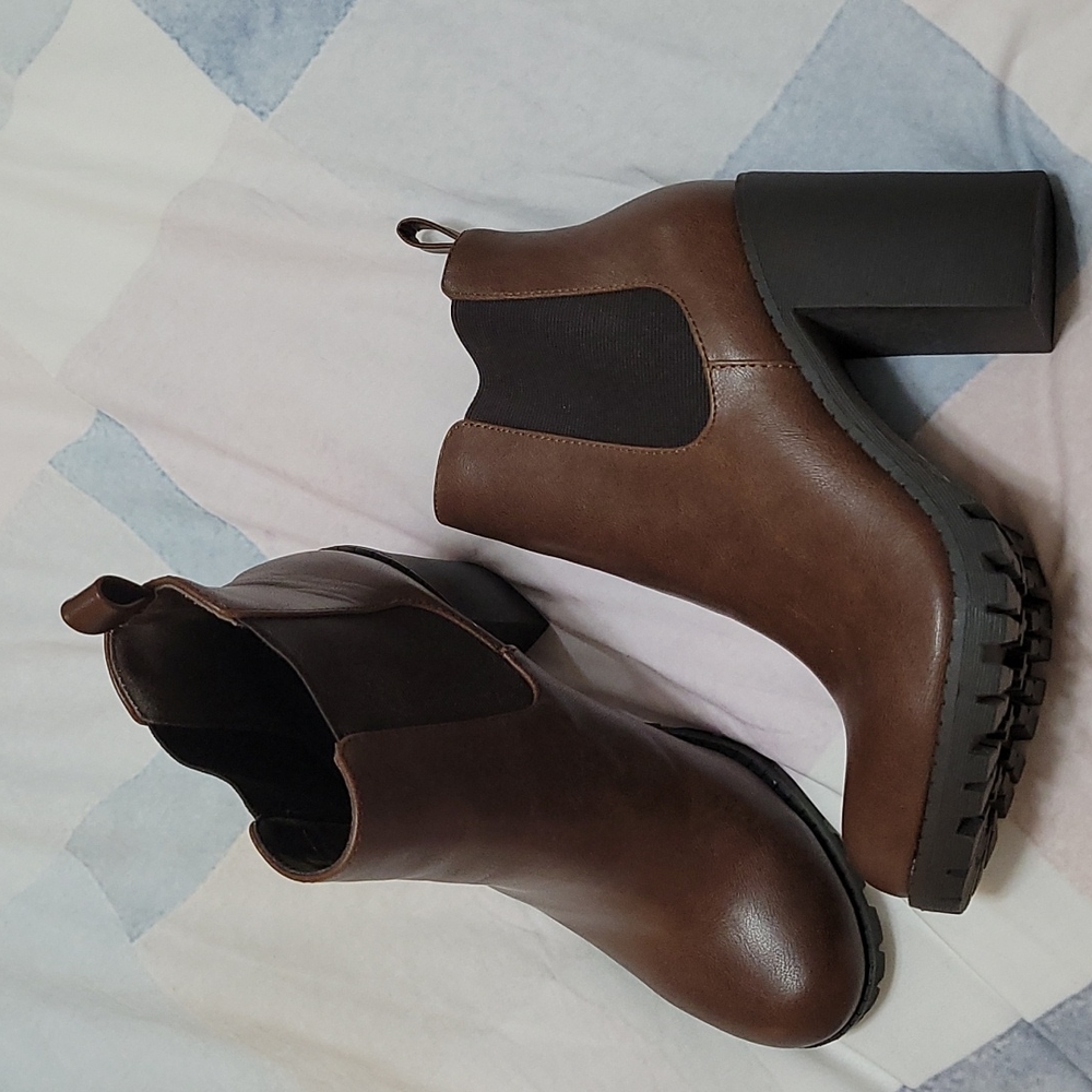 Brown Heeled Boots